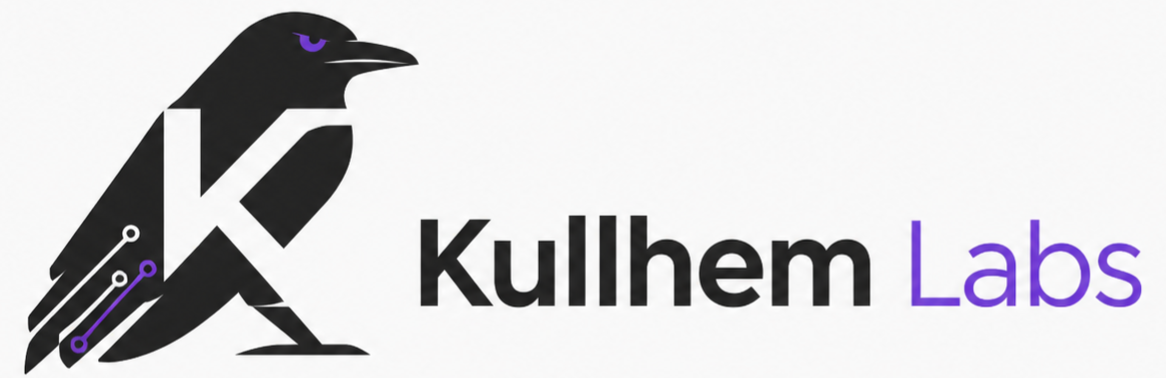 Kullhem Labs: a crow with a K cut into its wing